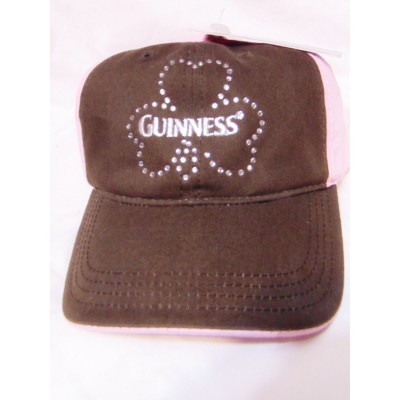 GUINNESS Beer s Baseball Style Hat/Cap Brown/Pink One Size Gem Clover NEW  eb-31285174
